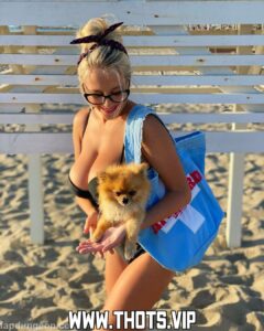 Xhulia Nico Glasses Blonde Huge Breasts Blond Influencer